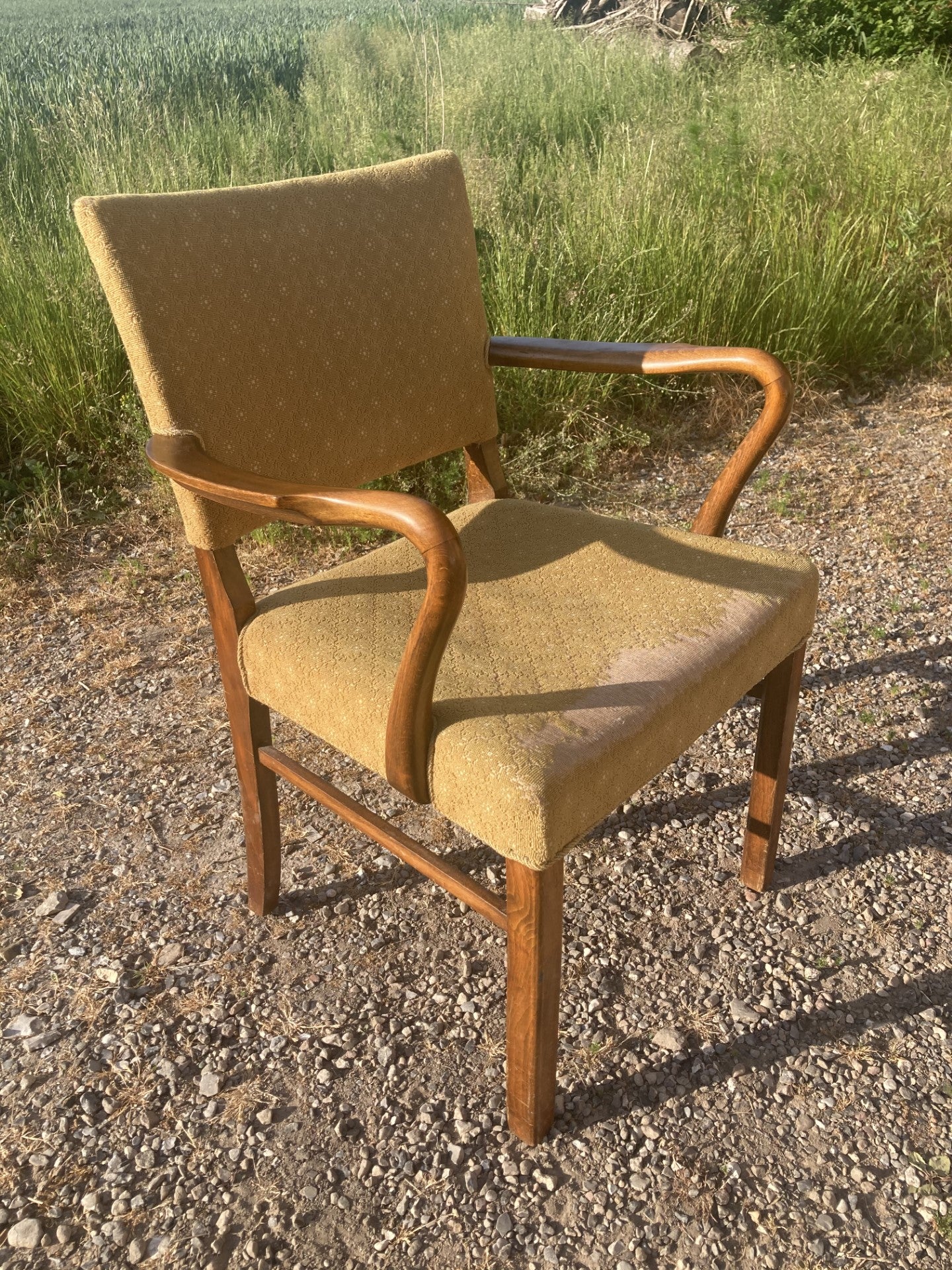 Fritz Hansen armstol i bejdset bøgetræ - nr. 0199