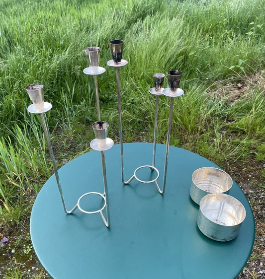 A pair of candlesticks in silver plated from Berg Denmark - no. 02720