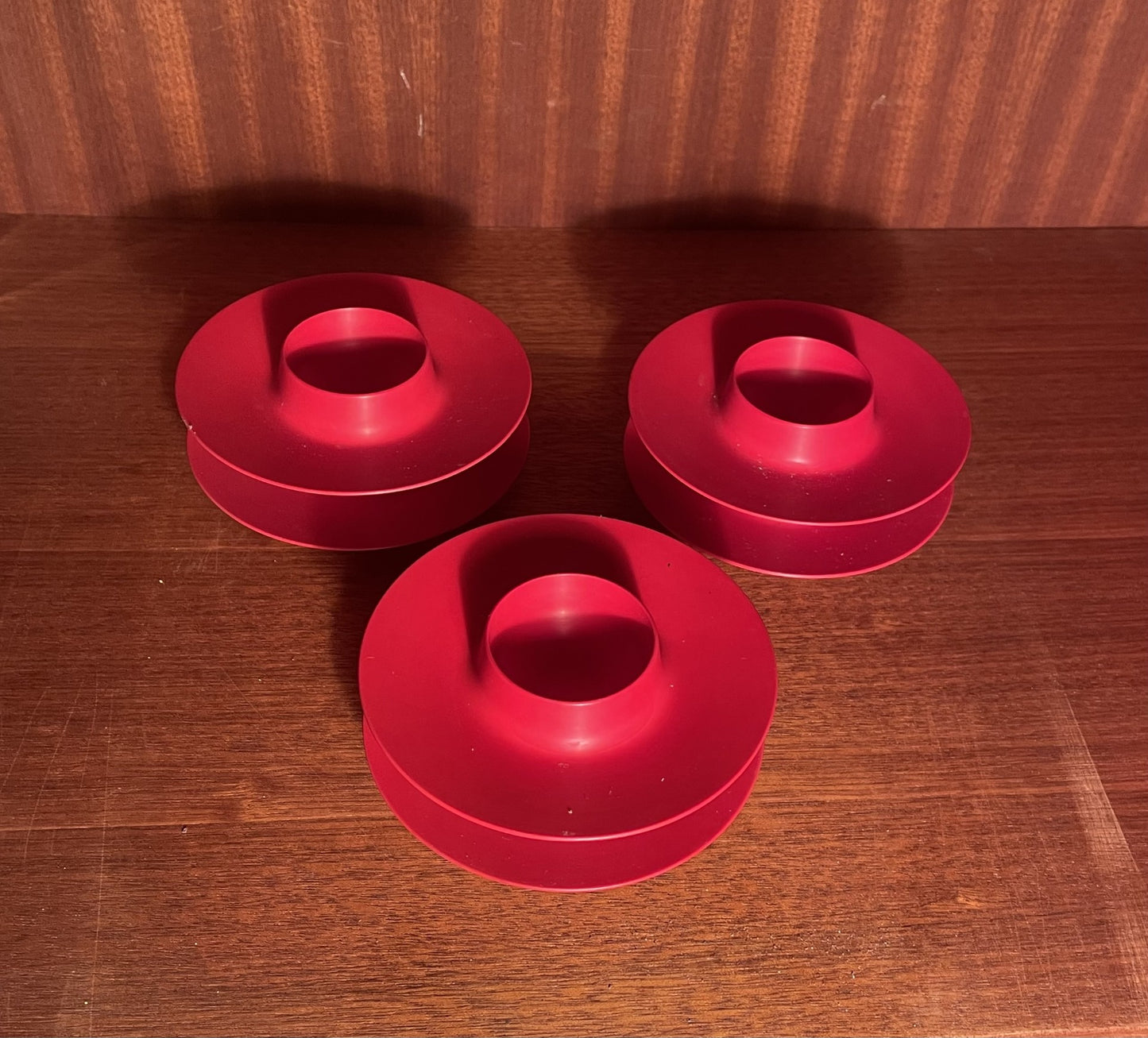 Design by Kristian Vedel, 6 egg cups in melanin, manufactured by Torben Ørskov - no. 02780