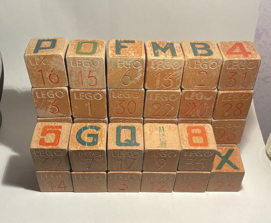1950年代のヴィンテージ木製レゴブロック - 02850