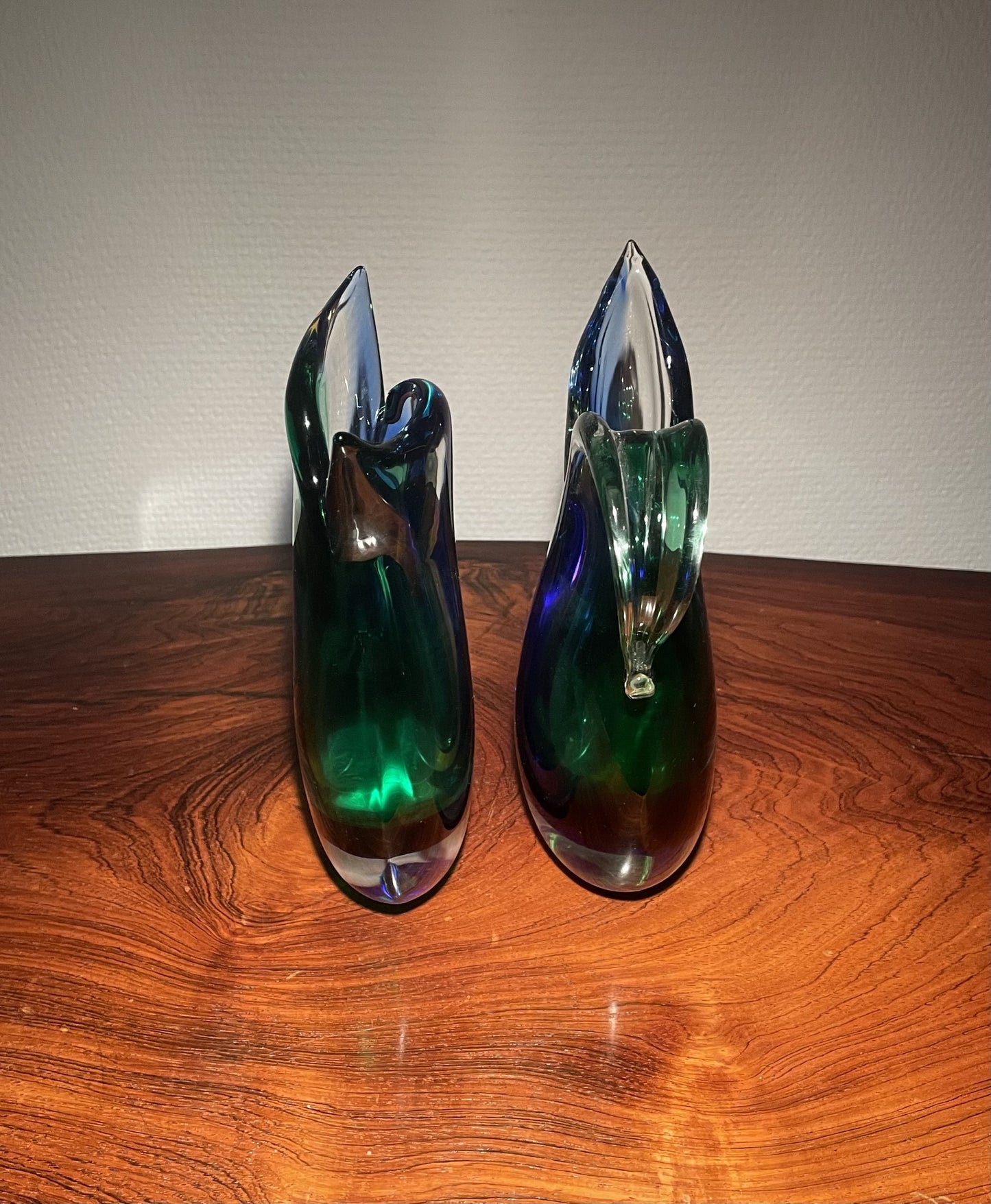 A pair of beautiful Murano glass vases from Atelier Oball Murano - no. 09080 