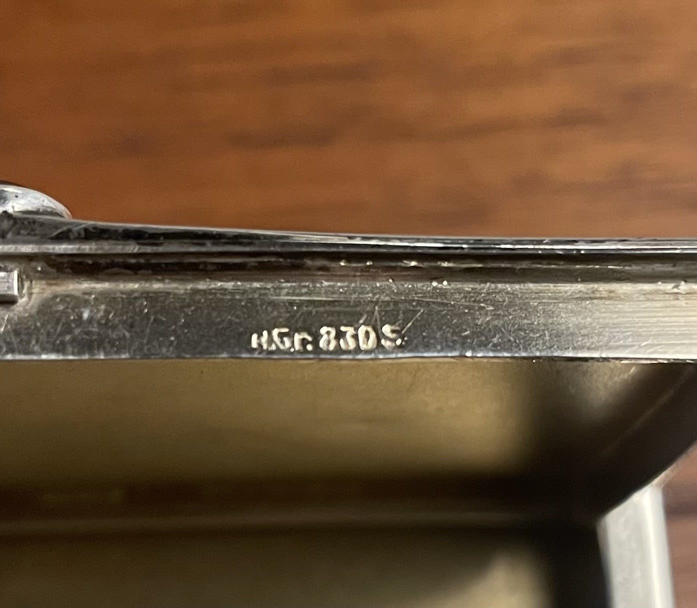 Flot Art Deco cigaret etui i sølv, stemplet H.G.R 830s - nr. 026000