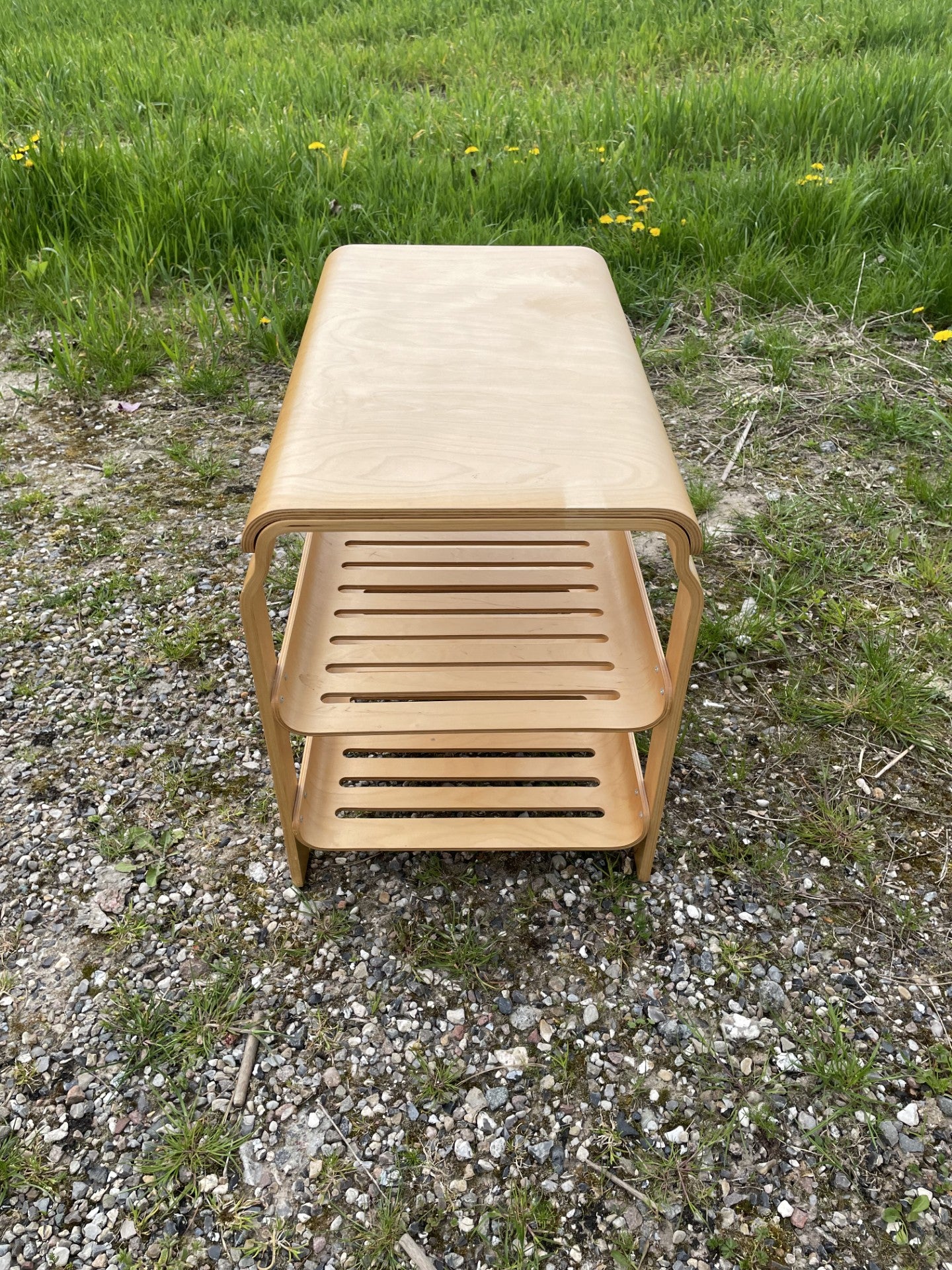 Beautiful Ikea bench/shoe shelf in birch wood from the 1990s - no. 013060