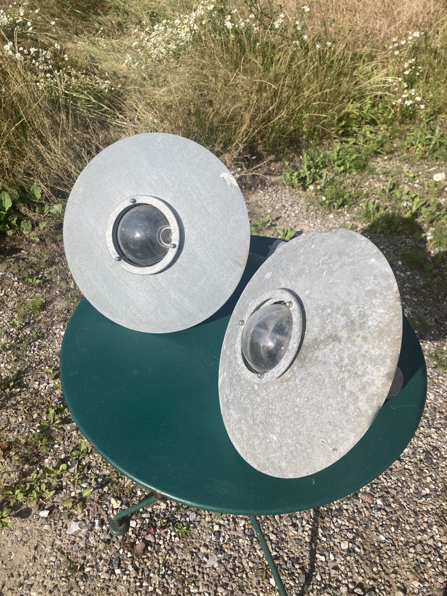 Beautiful outdoor wall lamps in galvanized iron - no. 0309