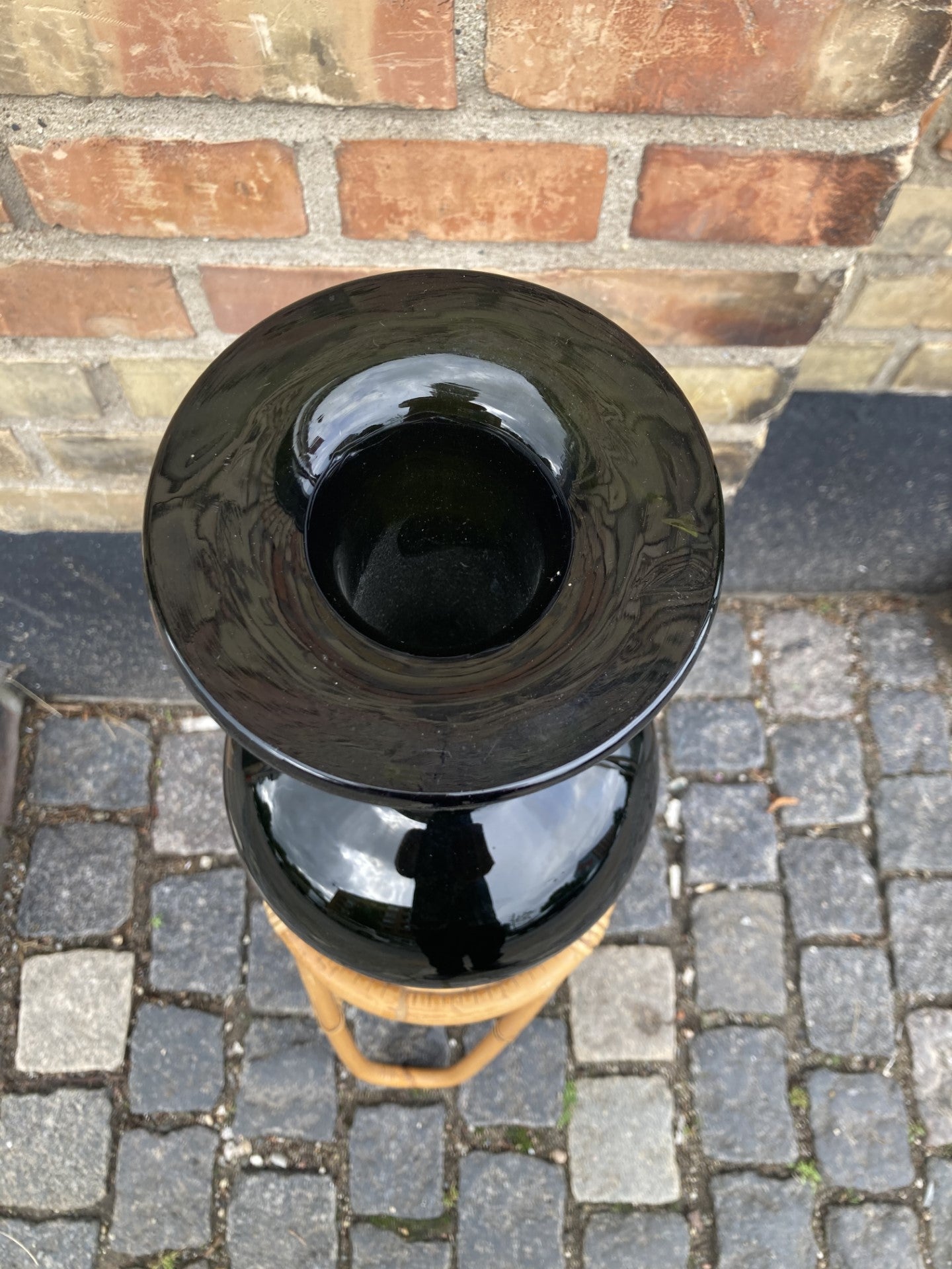 Stor glas gulvvase fra Holmegaard