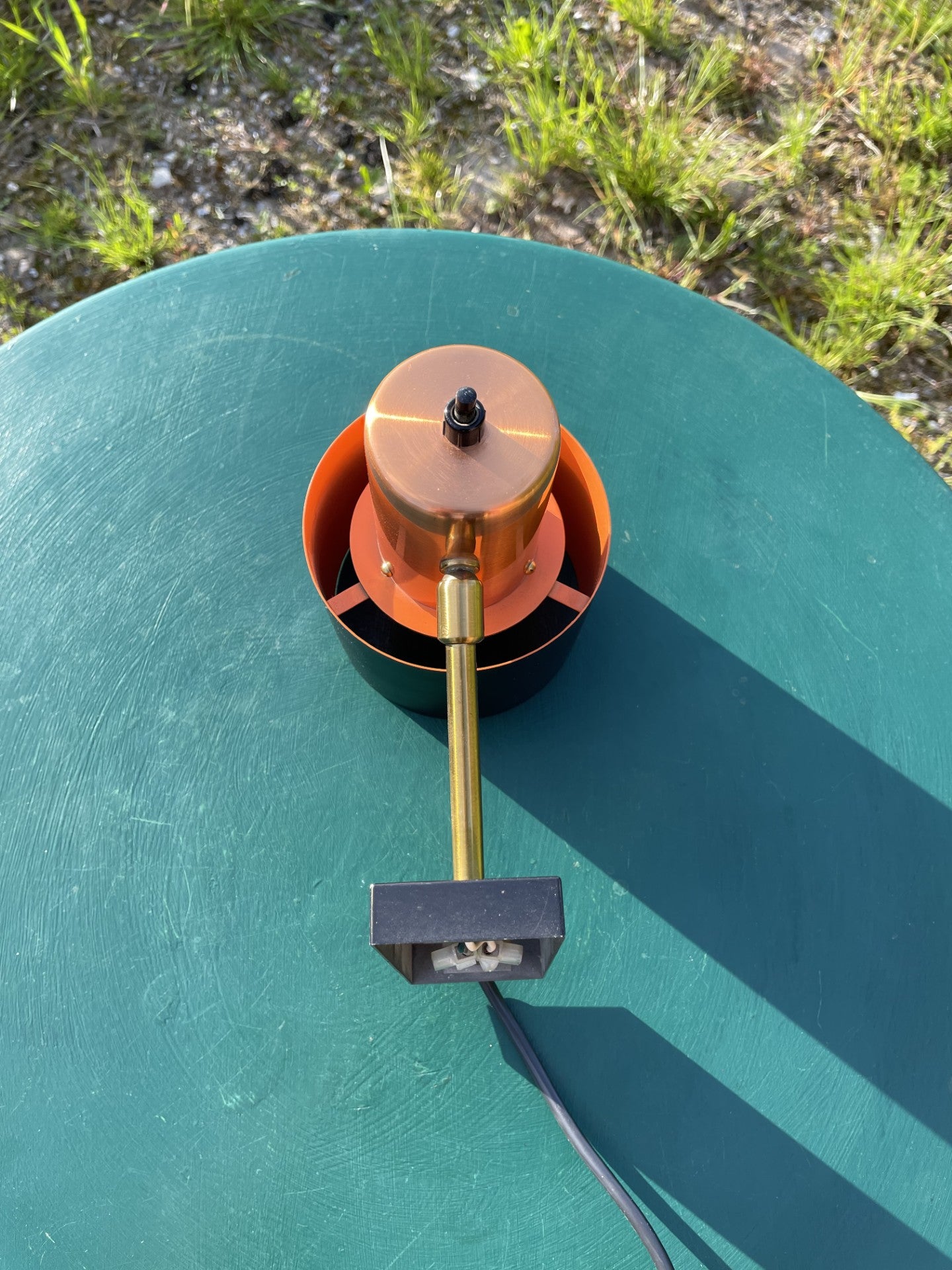 Nice Jo Hammerborg wall lamp in copper and metal - no. 019093