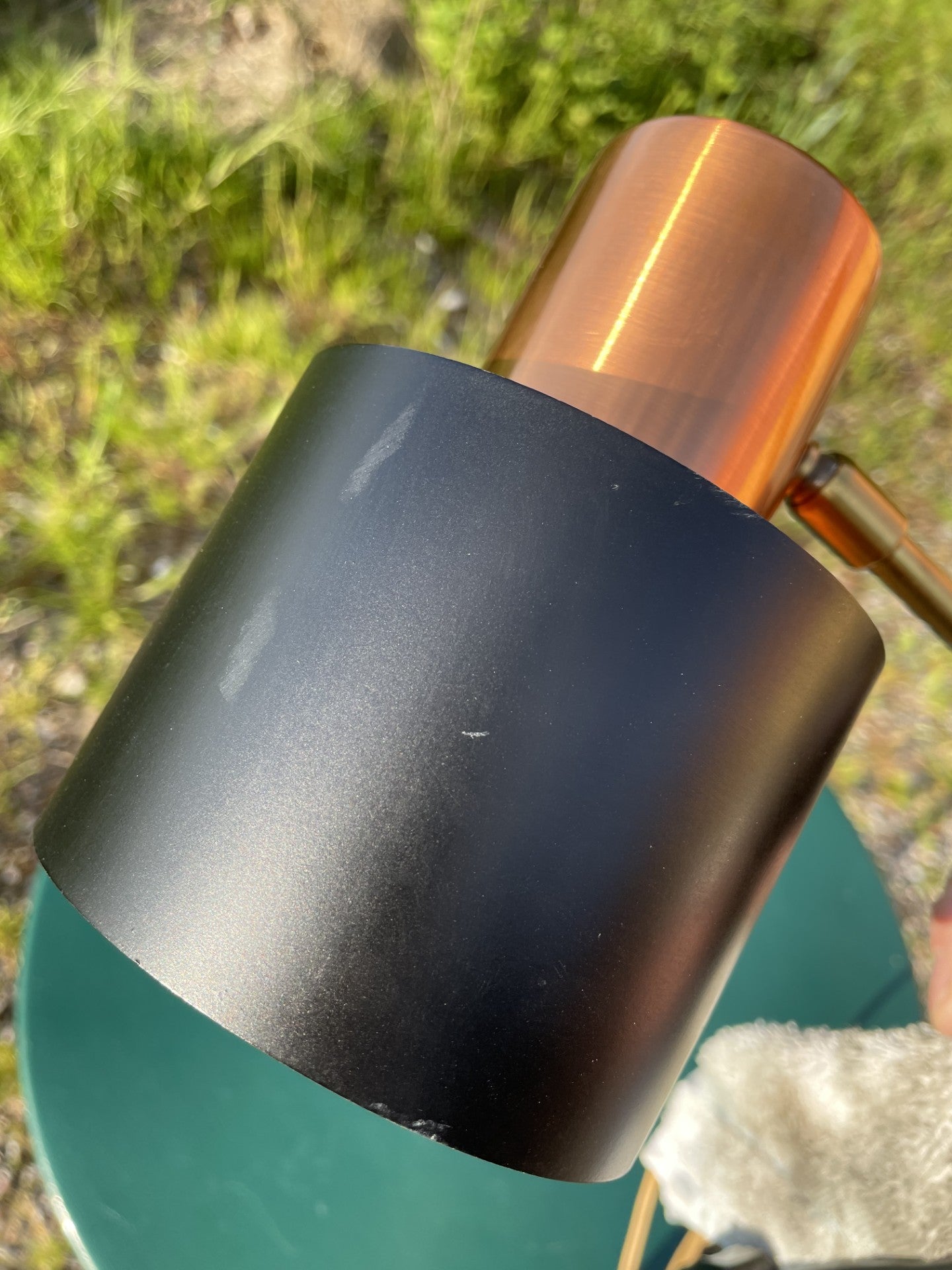 Nice Jo Hammerborg wall lamp in copper and metal - no. 019093