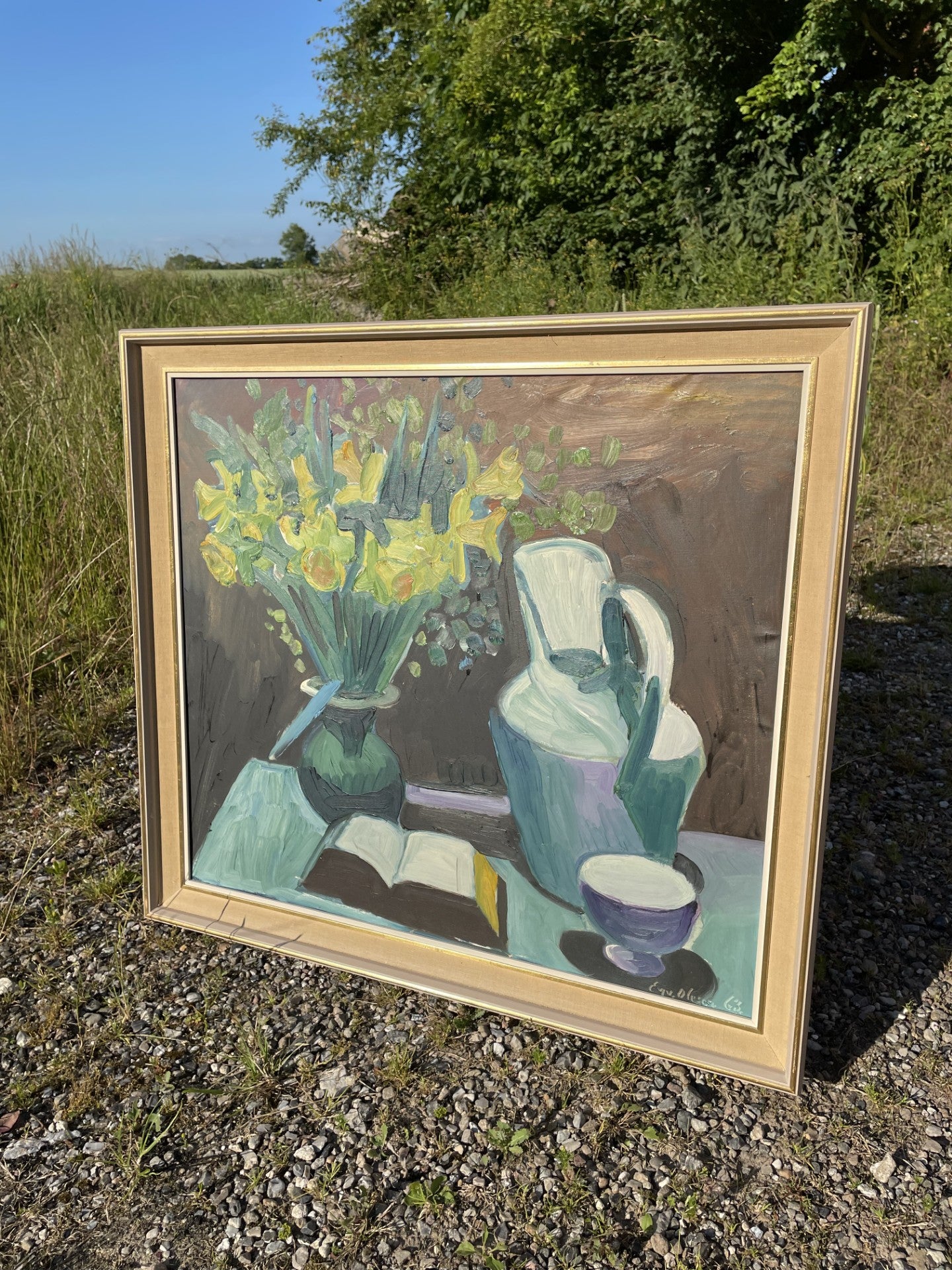 Beautiful Ejvind Olesen painting - no. 035060