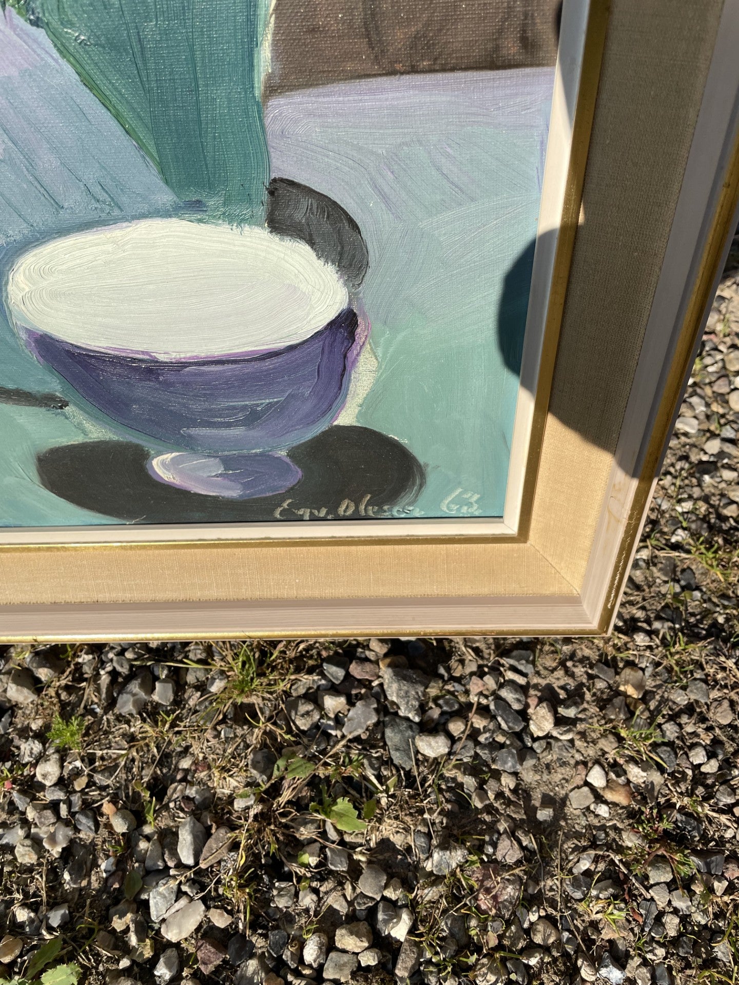 Beautiful Ejvind Olesen painting - no. 035060