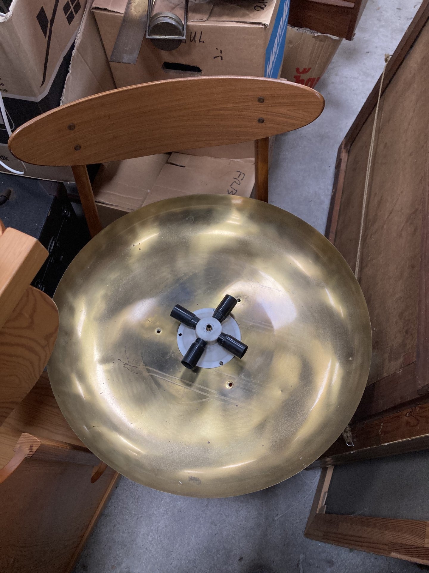 Super lækkert vintage messing spejl - nr. 01198