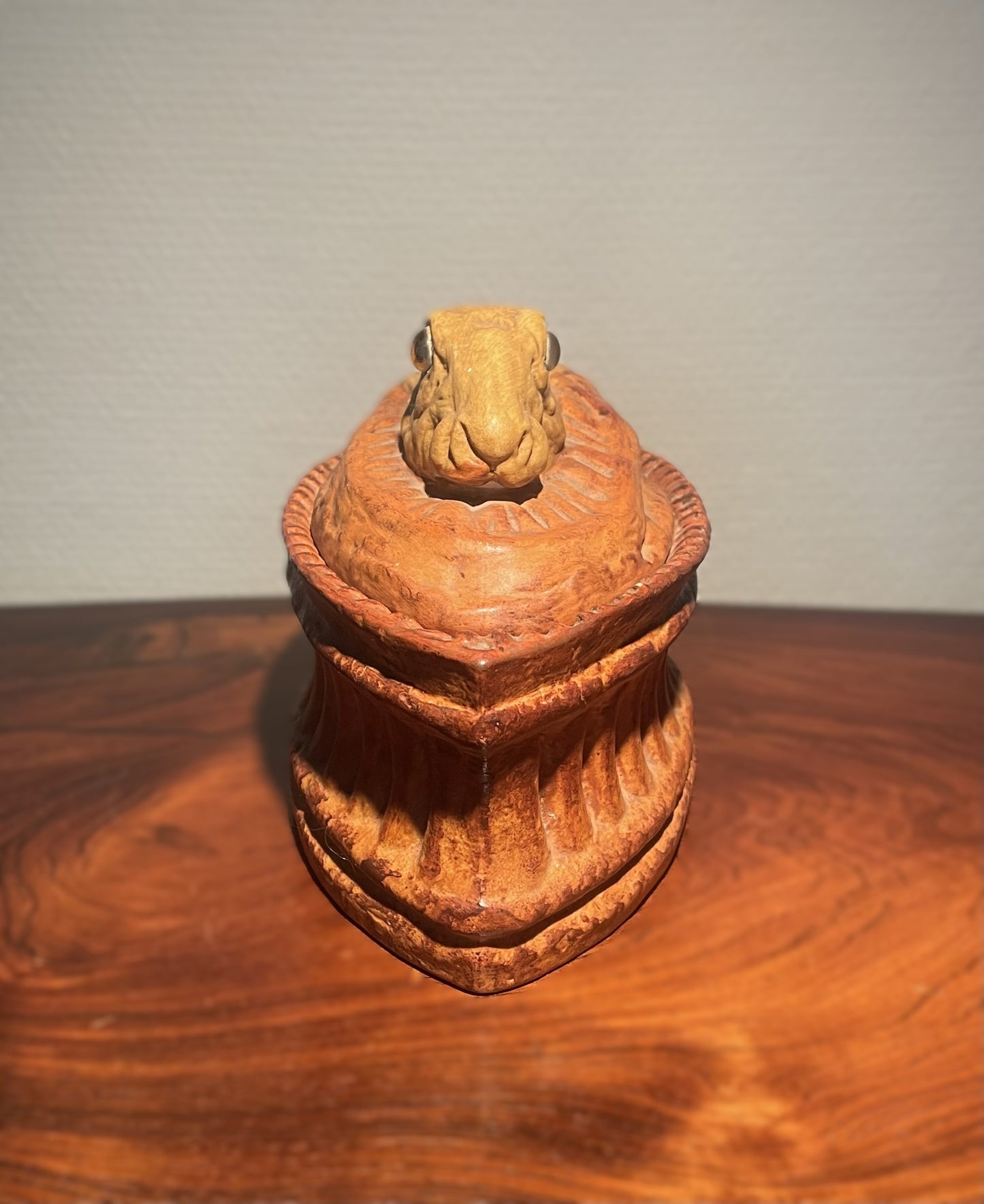 Antique Pillivuyt hare, French porcelain tureen shaped like a hare with glass eyes - no. 100100