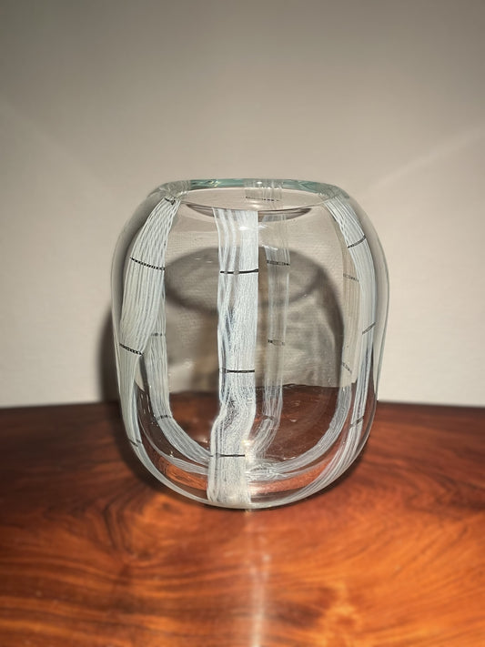 Flot Glas vase af ukendt design - nr. 900500