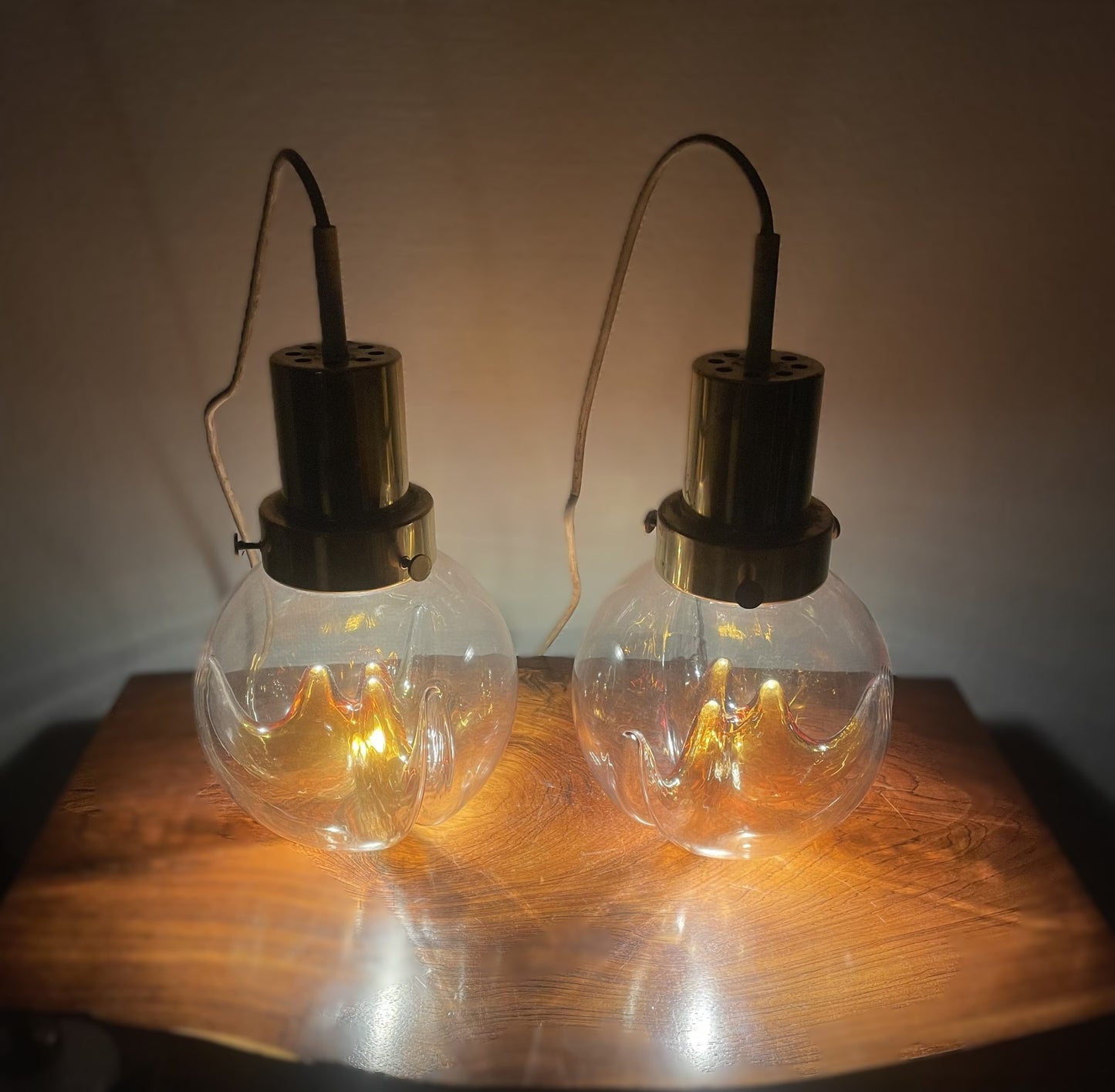 Et par smukke Kaiser Leuchten italienske loftslamper, design af Toni Zuccheri - nr. 900700