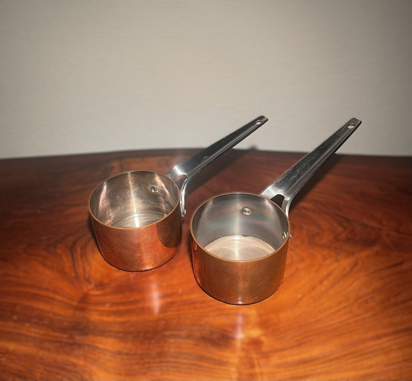 2 flotte kobber gryder fra Georg Jensen, design Henning Koppel - nr. 0591