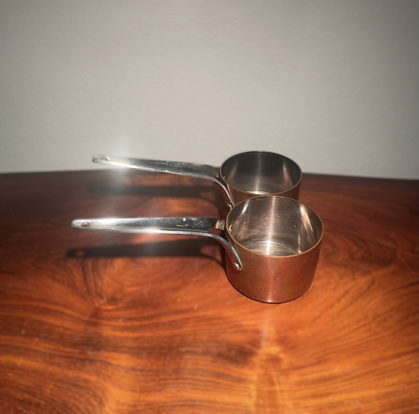 2 flotte kobber gryder fra Georg Jensen, design Henning Koppel - nr. 0591