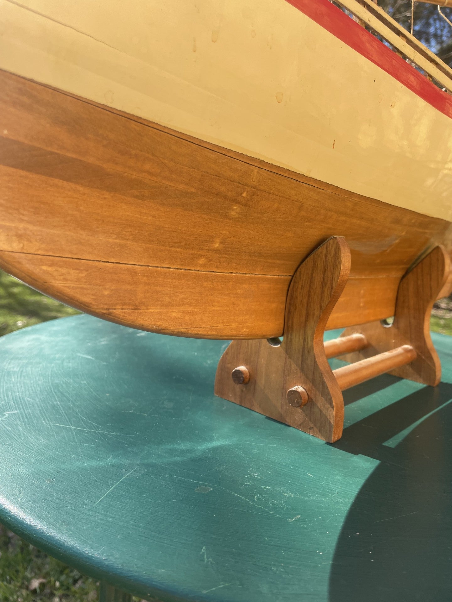 Flot stort model træskib med fine detaljer - nr- 625725