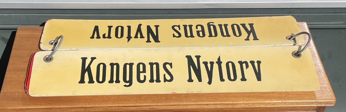 Vintage og autentiske Sporvognsskilte fra København - nr. 950725