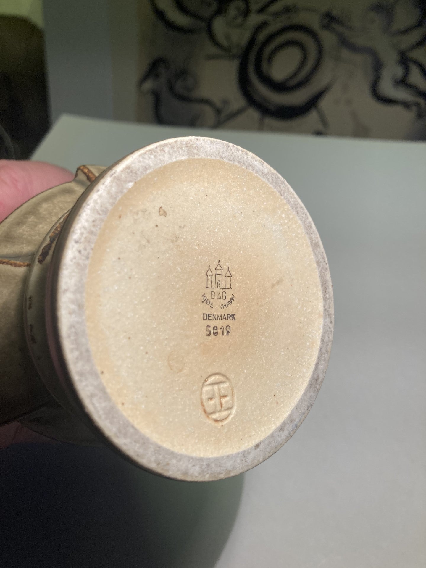 Beautiful Lisa Engqvist stoneware vase from Bing and Grøndal - no. 01121