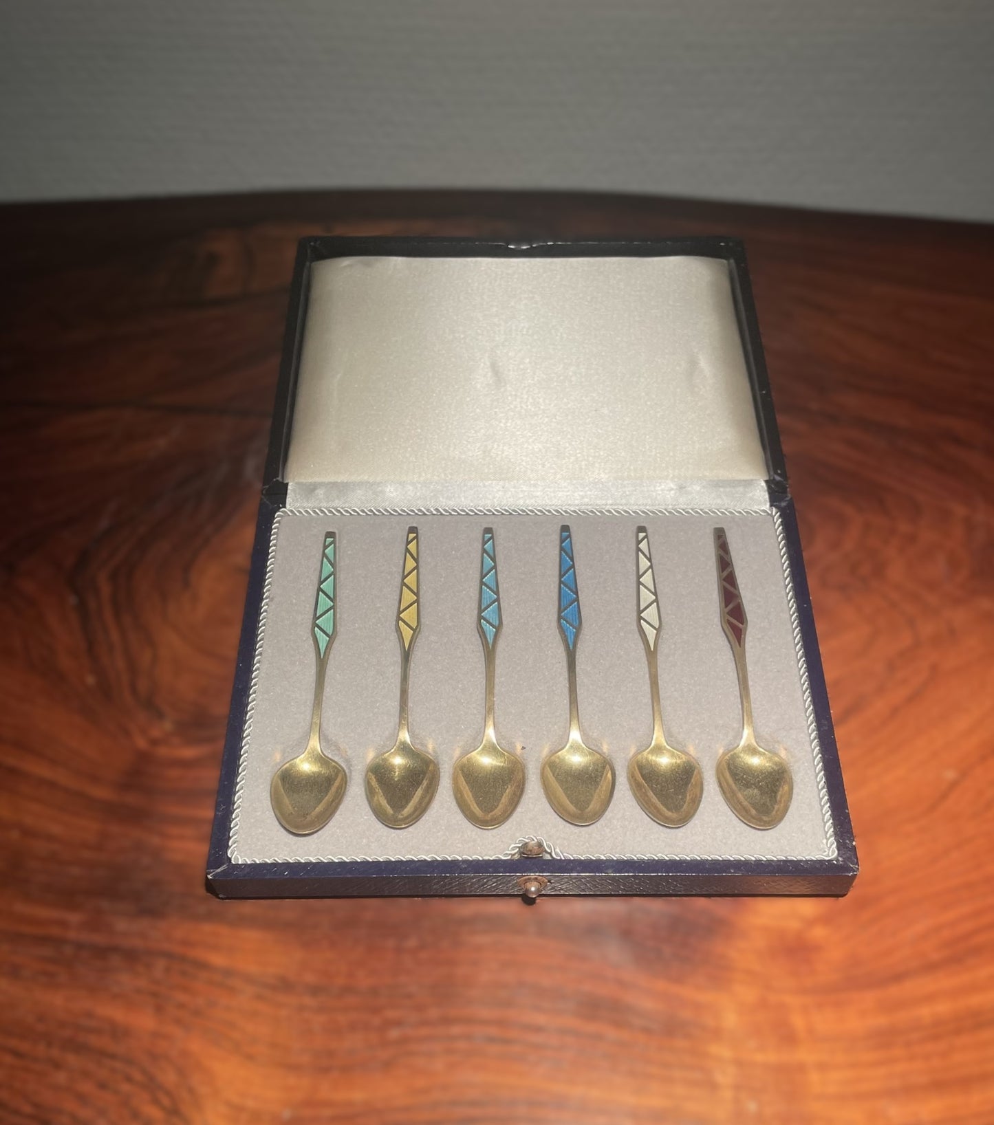6 pcs. gold-plated mocha spoons in Sterling silver 925s - no. 235781