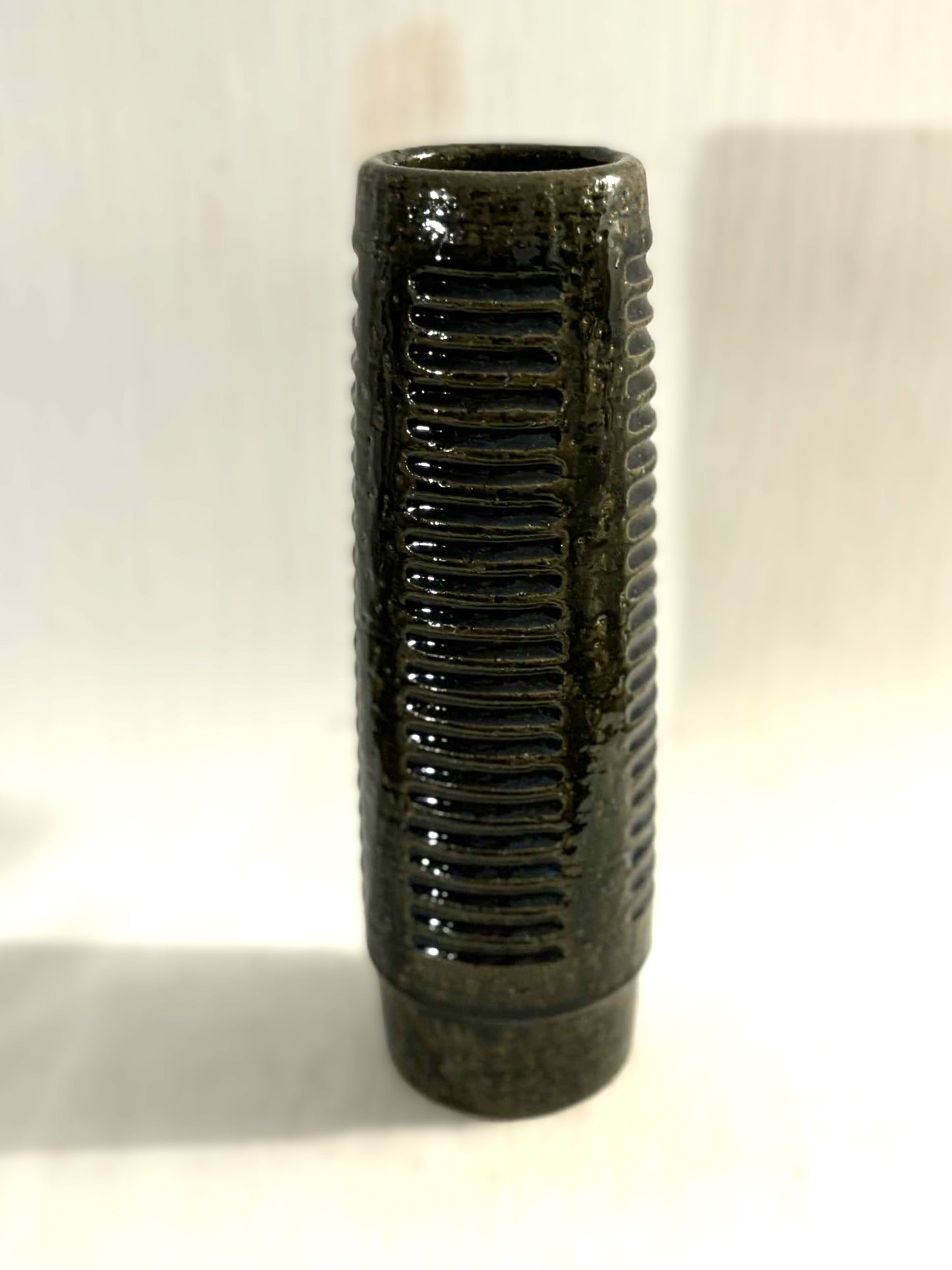 Tall Mid-Century chamotte vase, design by Per & Anna Linnemann-Schmidt - no. 011922