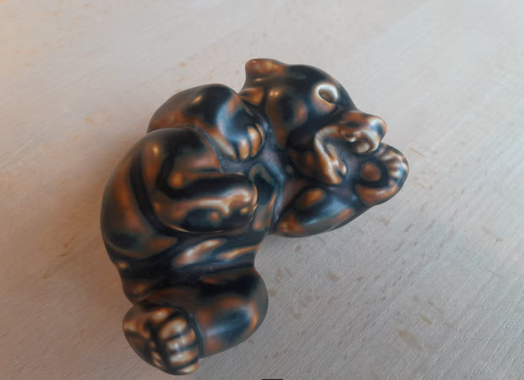 Knud Kyhn for Royal Copenhagen, sweet little ceramic bear figurine