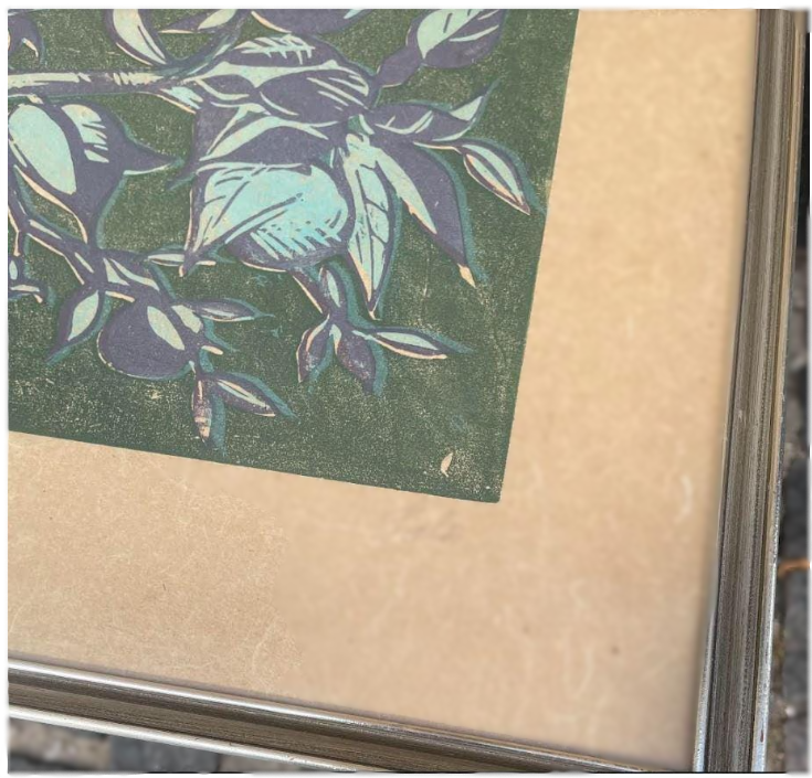 Beautiful vintage Axel Salto woodcut on Japanese paper, pencil signature