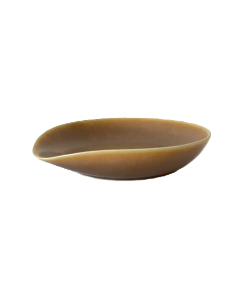 Large Palshus Hare Fur Glazed Dish, Denmark 1960s