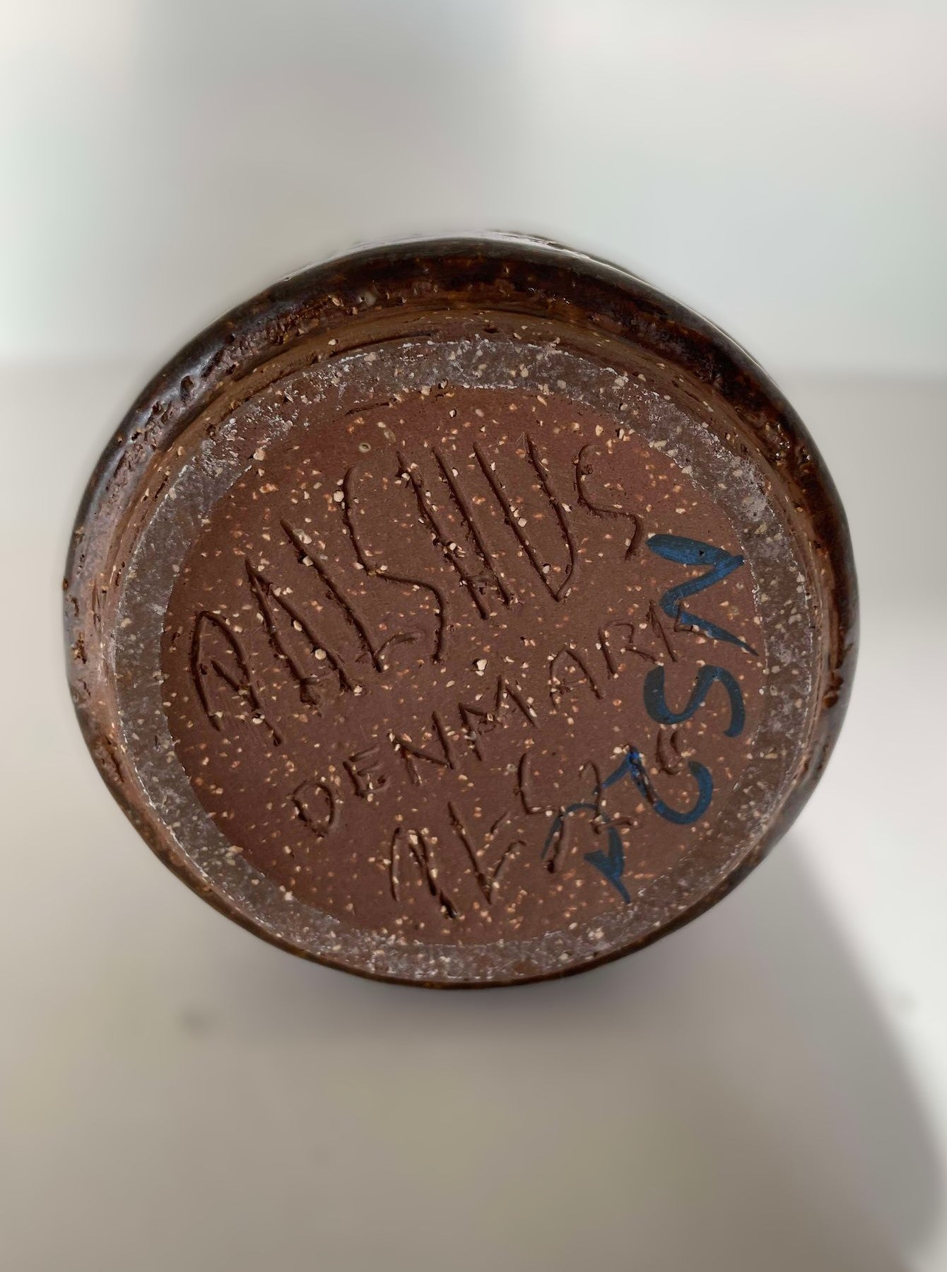 A Rare Mid-Century stoneware vase in Chamotte style from Palshus, Denmark