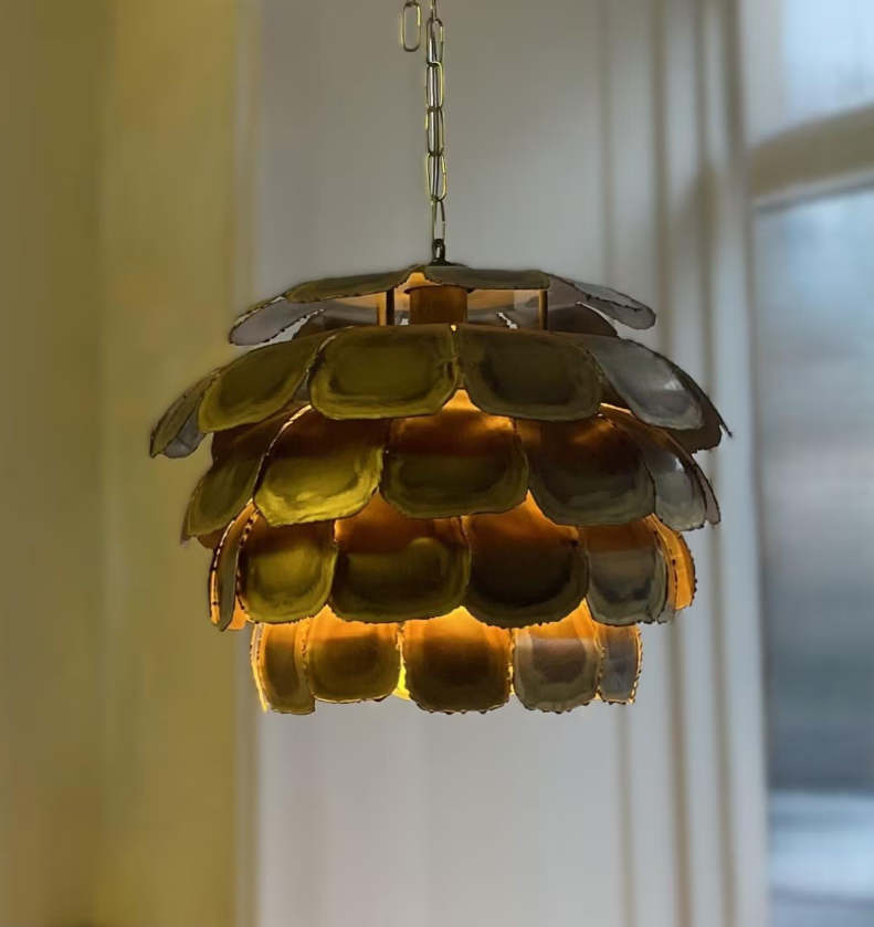 A Brutalist Artichoke pendant by Svend Aage Holm Sørensen (1913-2004), Denmark 1960s