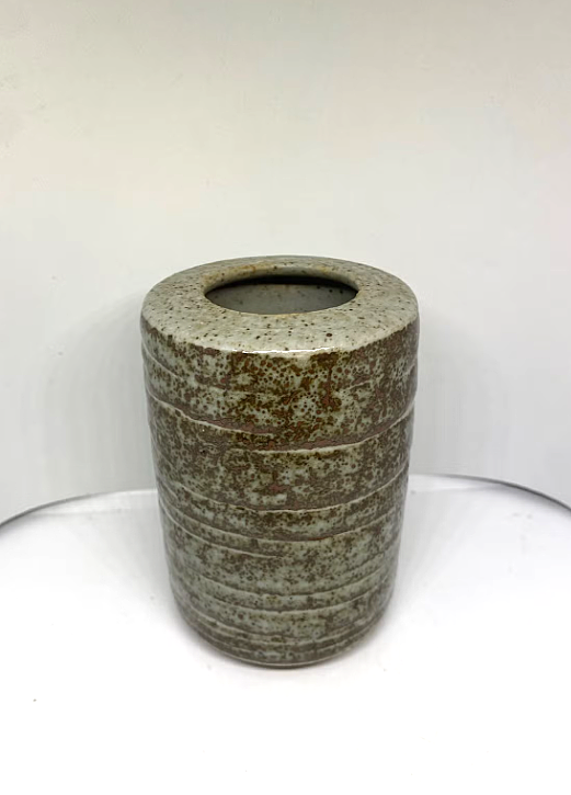 Cylindrical stoneware vase from Palshus, Denmark 1960s