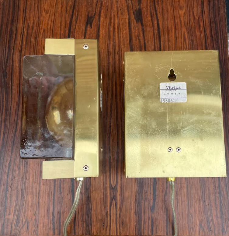 2 beautiful Vitrika wall lamps from the 1970s - 07090