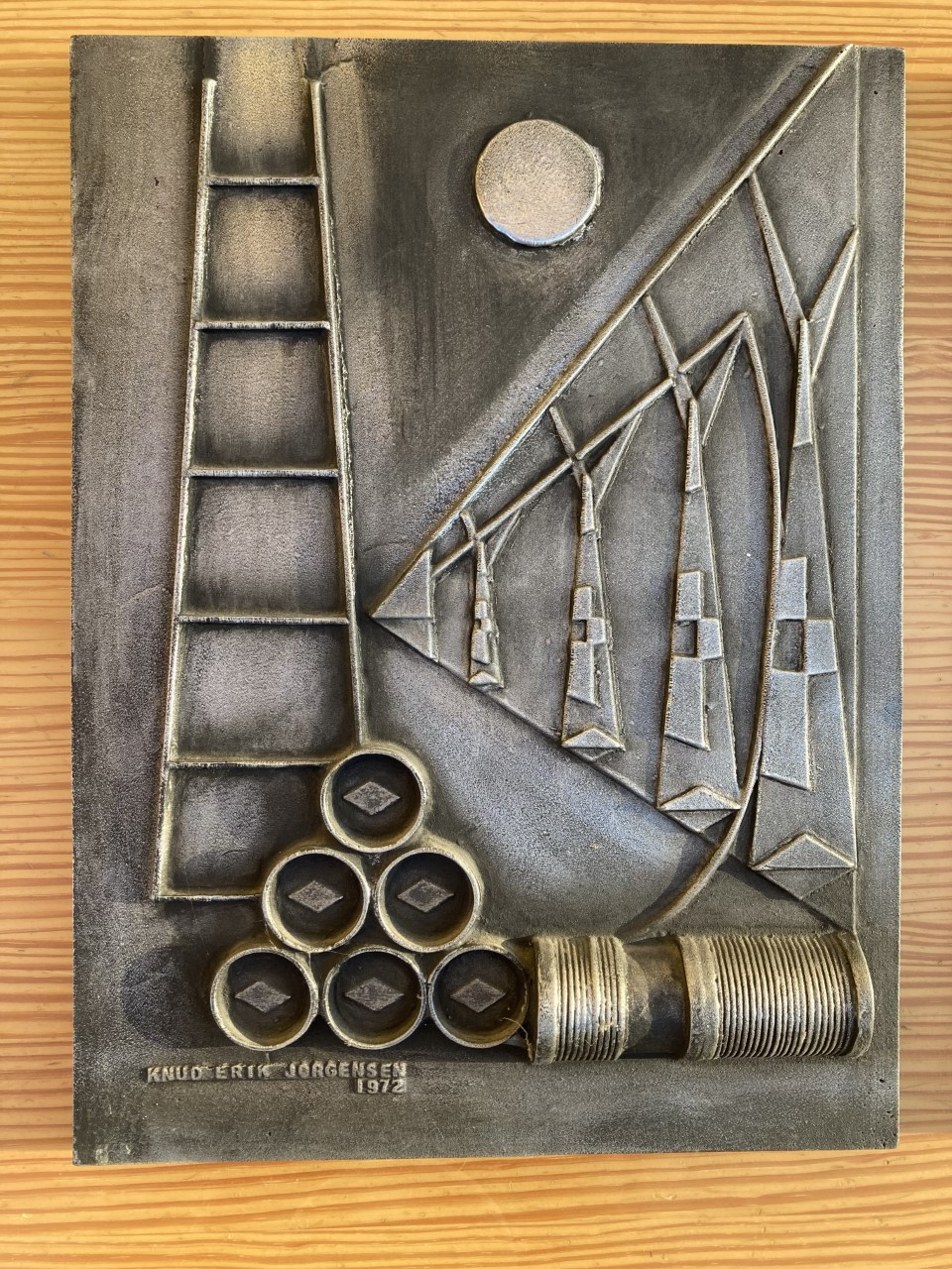 Art wall relief by Knud Erik Jørgensen 1972 
