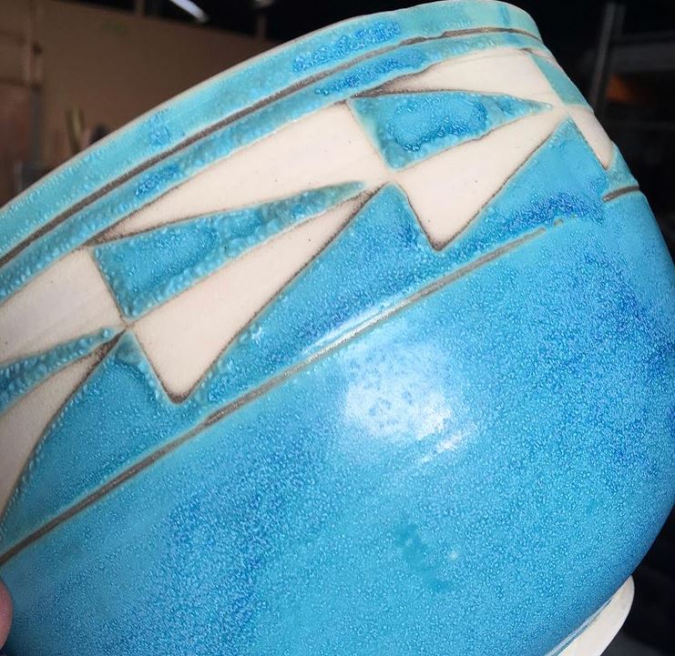 Unique stoneware bowl from Christa Julin