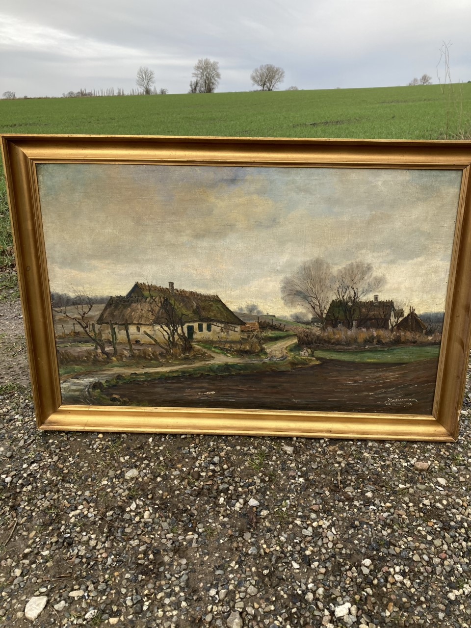画家カール・ボセヴァング油絵、モチーフエスラム 1934