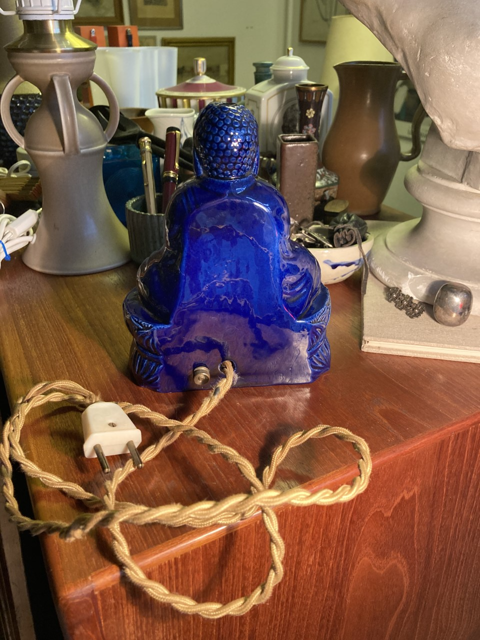 Ozon porcelæn bordlampe med ozon glasset