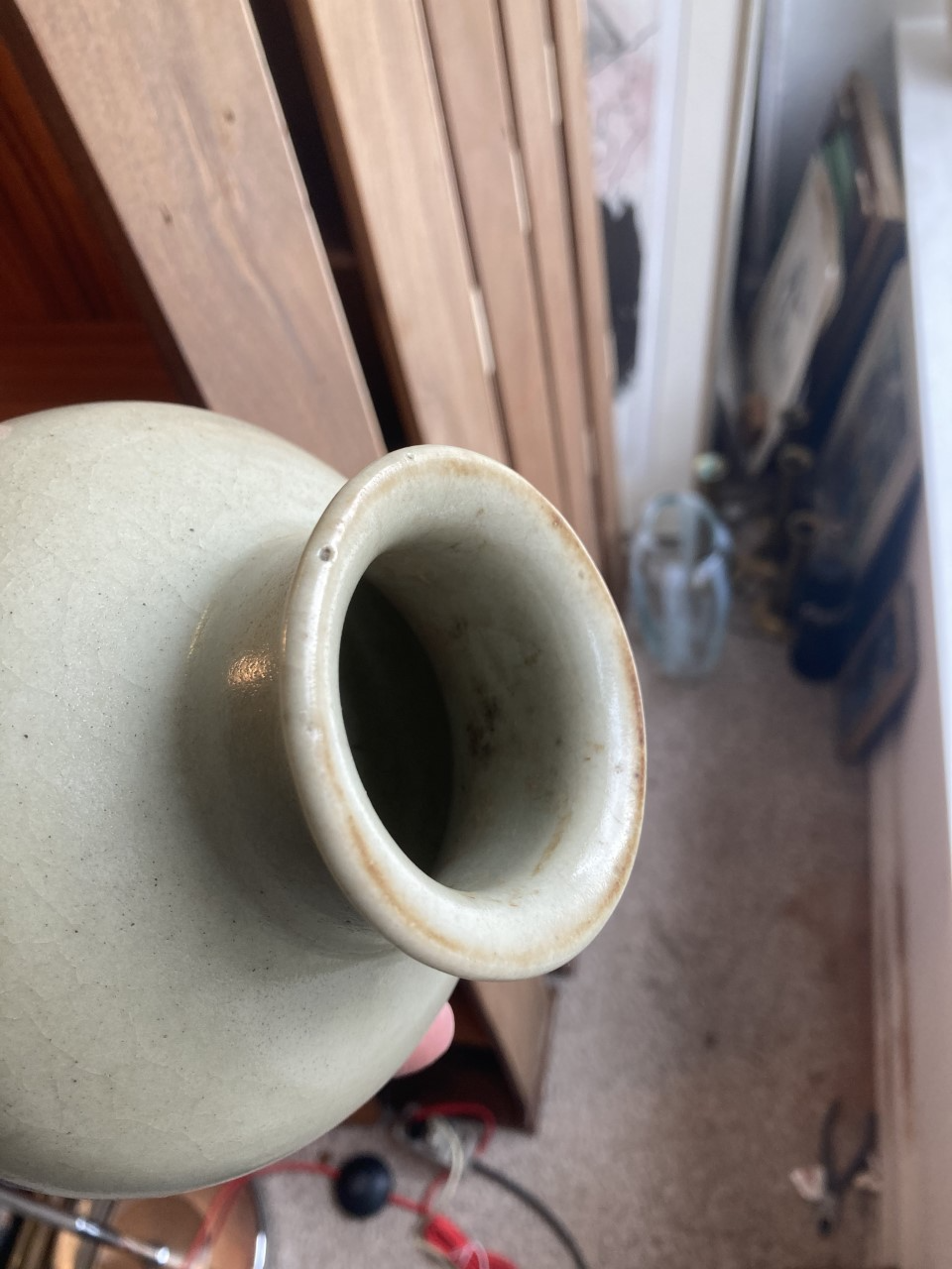 1938 年に作られた美しいクリスチャンポールセン炻器の花瓶