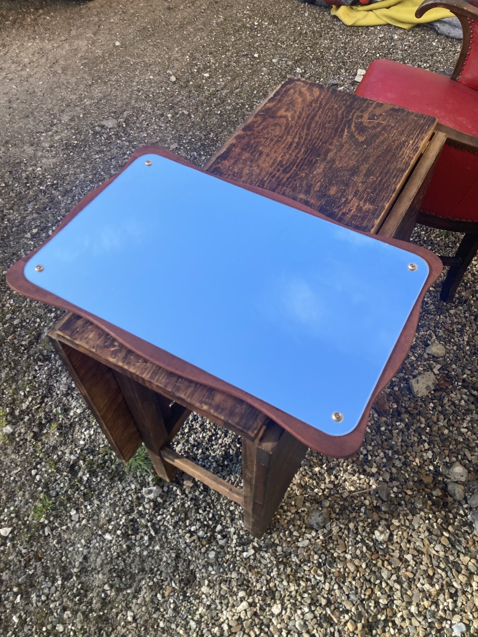 Beautiful Jansen teak mirror - no. 0023