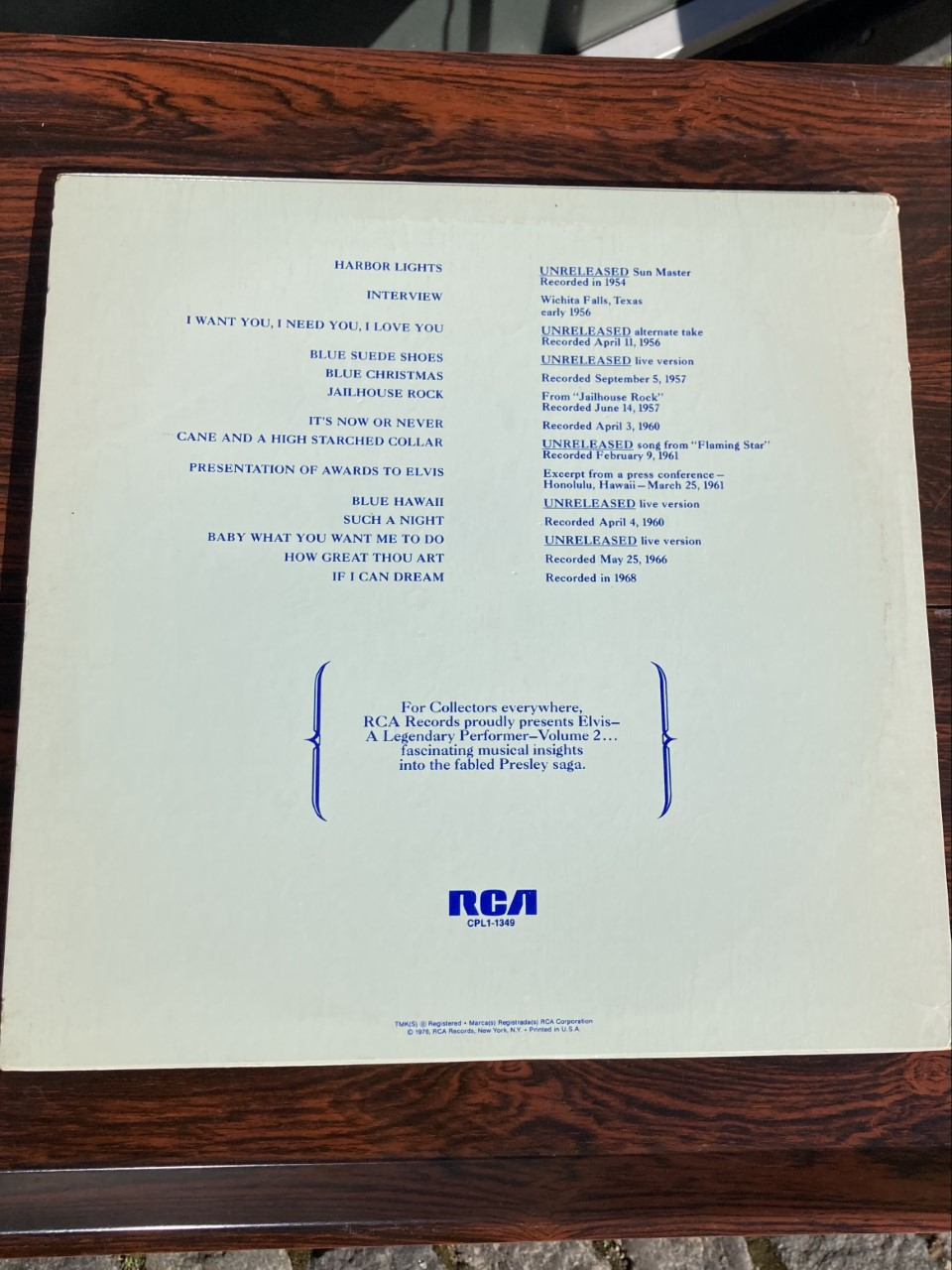 Elvis Presley LP was released in 1977
