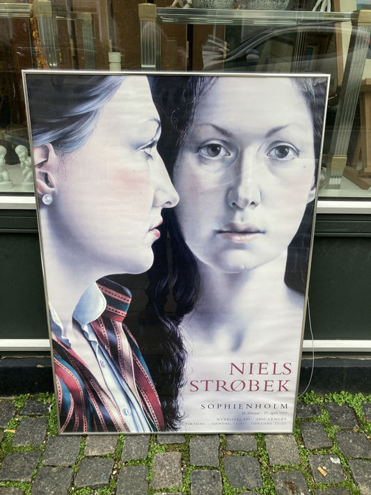 Niels Strøbek print from Sophienholm1997, in fine metal frame and glass.